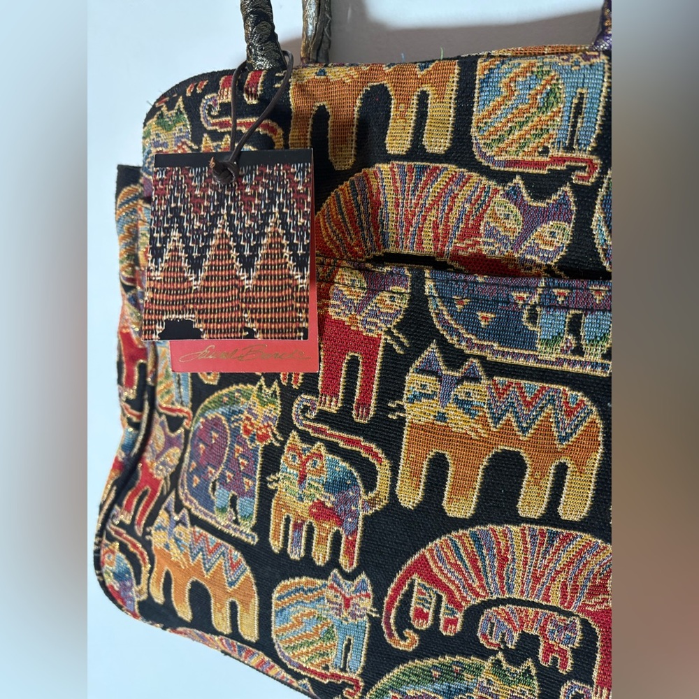 NEW! Laurel Burch Cat Lady Lady Bag NWT Purse Tote Tapestry Folk Art Wearable